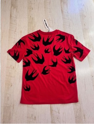 Alexander McQueen MSQ red tee tshirt birds S | eBay
