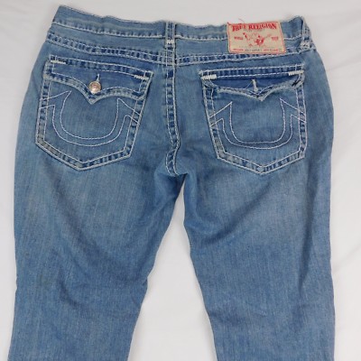 True Religion Joey Super T Blue Denim Jeans Row 42 Seat 33 W 45 L