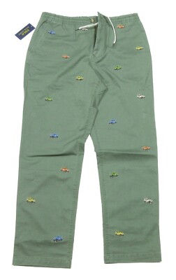 Polo Ralph Lauren Men's Green Embroidered Prepster Stretch Classic
