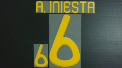 ANDRES INIESTA #6 Spain Home & Away World Cup 2010 Custom-Made