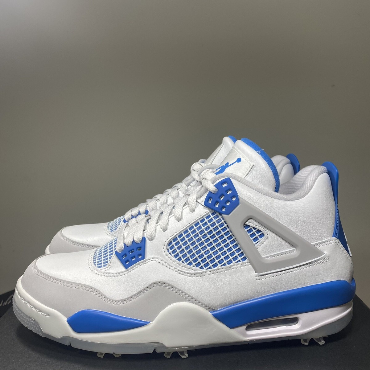 Nike Air Jordan 4 Retro Golf Shoes White Military Blue CU9981-101