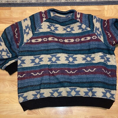 Vintage Woolrich Aztec Wool Zipper Jacket Size XL | eBay