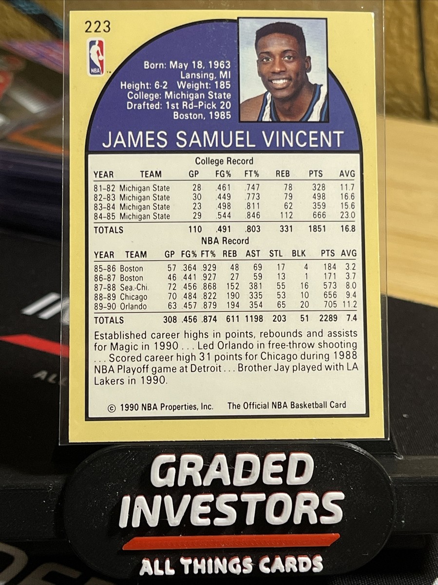 1990-91 NBA Hoops Sam Vincent Card #223 - Michael Jordan Wearing