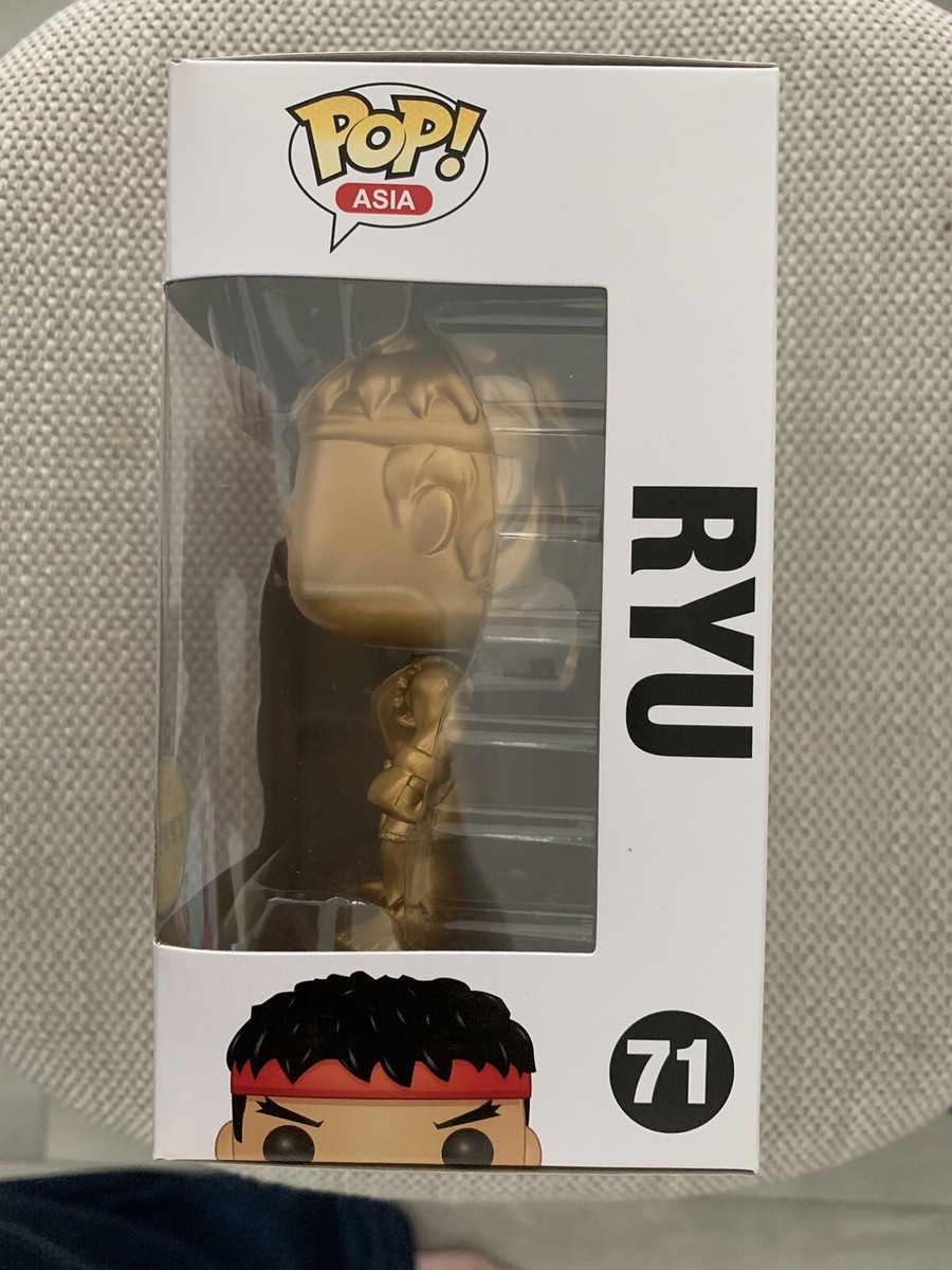 Street Fighter Funko Pop Asia #71 Gold Ryu Chase Limited Editon
