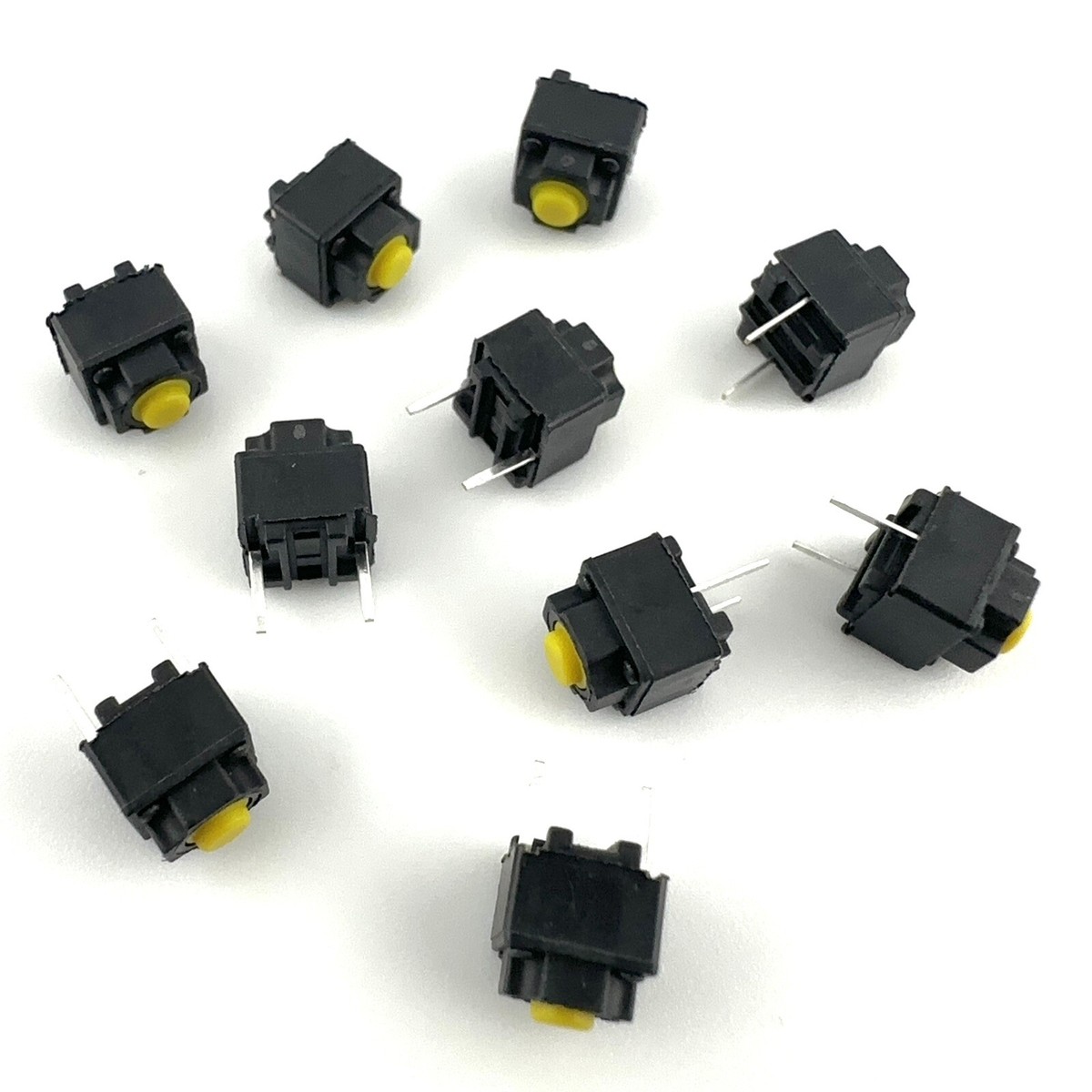 6*6*7.3mm Silent Mute Mouse 2-Pin Micro Switch Yellow Dot ( 10