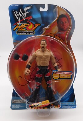 Chris Benoit Signed WWF Action Figure 2001 Jakks Sunday Night Heat
