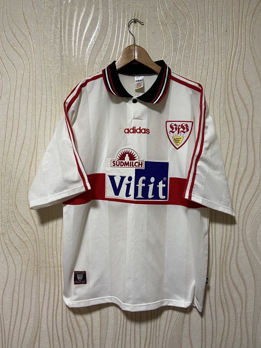 STUTTGART 1996 1997 HOME FOOTBALL SHIRT SOCCER JERSEY ADIDAS sz XL