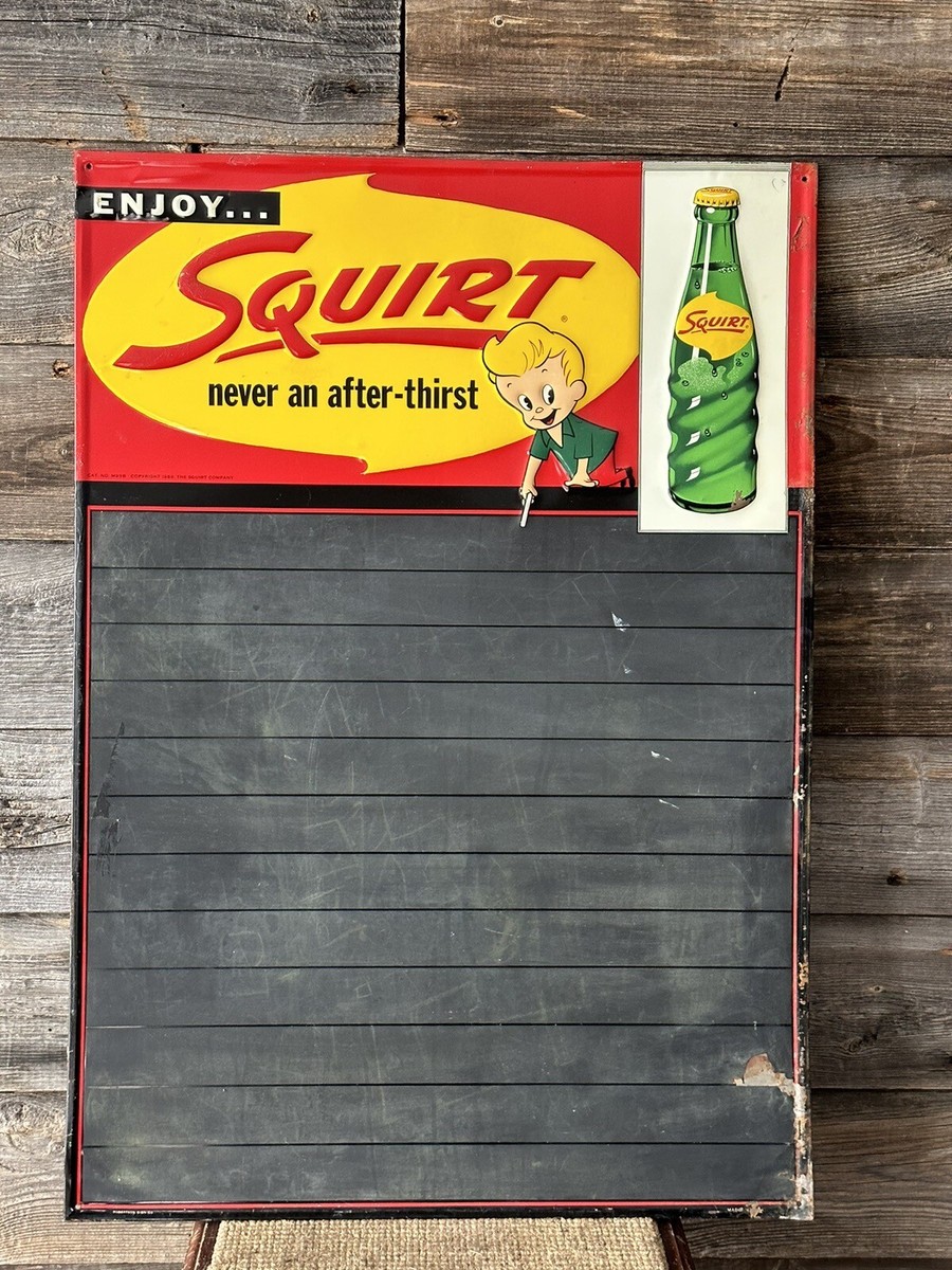 Vintage Squirt Soda Sign Advertising Squirt Soda Menu Board Chalk