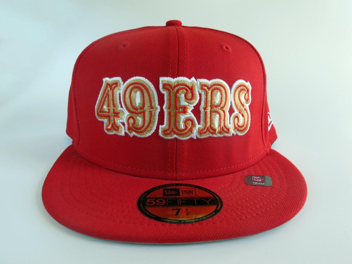 San Francisco 49ers Saloon Script New Era 59FIFTY 5950 Fitted Cap