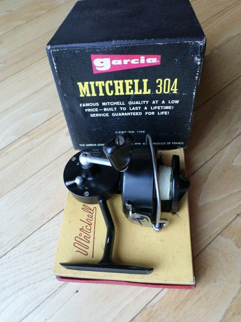 VTG Garcia Mitchell Model 304 Open Spinning Face Antique Fishing