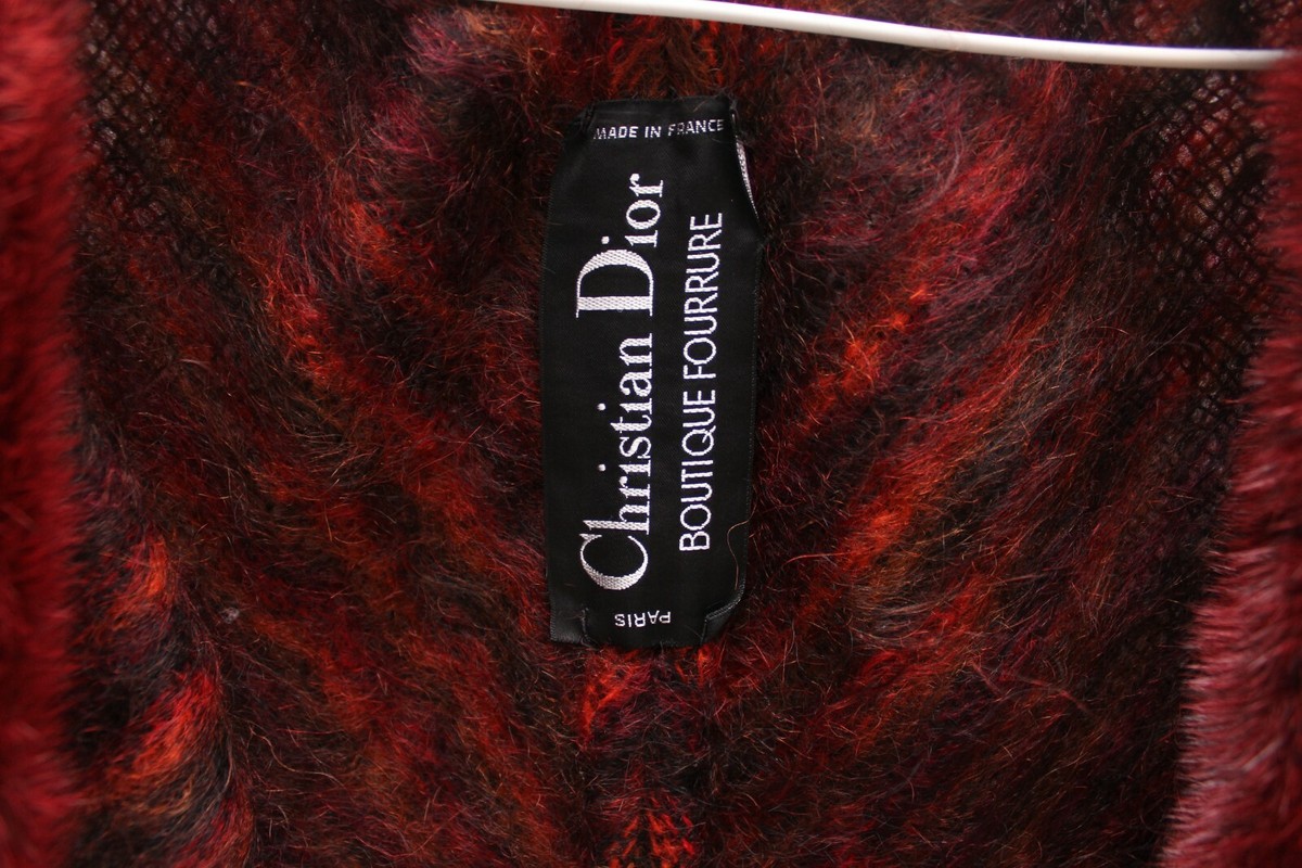 Womens Vintage 70s CHRISTIAN DIOR BOUTIQUE Mohair Poncho Cape