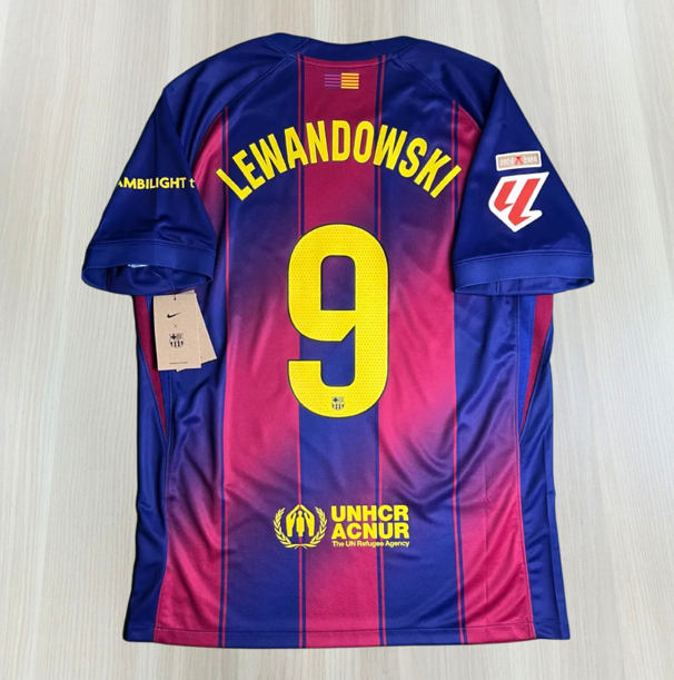 Nike FC Barcelona Home 25/26 Lewandowski #9 Jersey (US L Size