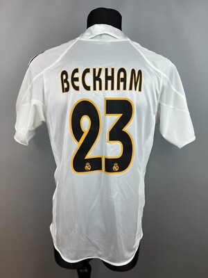 REAL MADRID 2004 2005 BECKHAM HOME SHIRT FOOTBALL SOCCER JERSEY