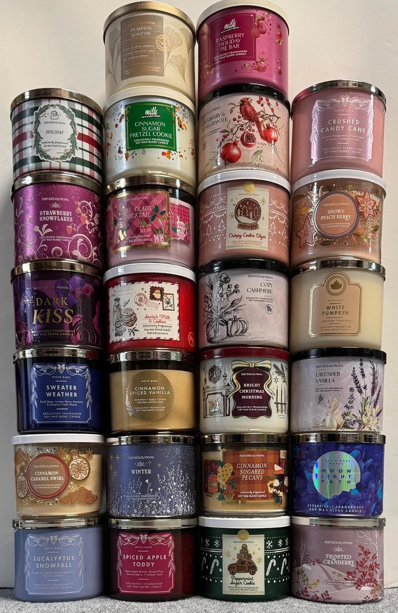 Bath and Body Works 3 Wick Candle 236 Scents To Choose From Fast