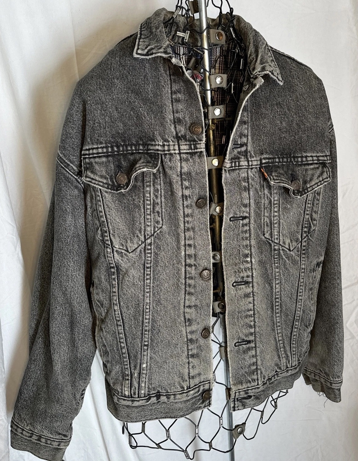 Levis Vintage Flannel Lined Denim Jacket Large 57696-4857 USA