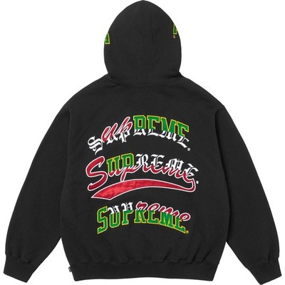 Supreme Multi Logos Hooded Sweatshirt Black (Size Medium, Large