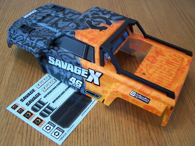 HPI Savage X 4.6 GT-6 Grey Orange Factory Painted Truck Body