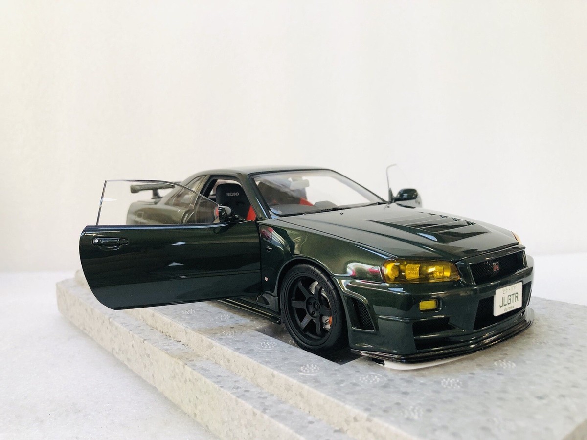 1/18 MotorHelix Nissan Skyline R34 GT-R Nismo Z-tune Dark Green