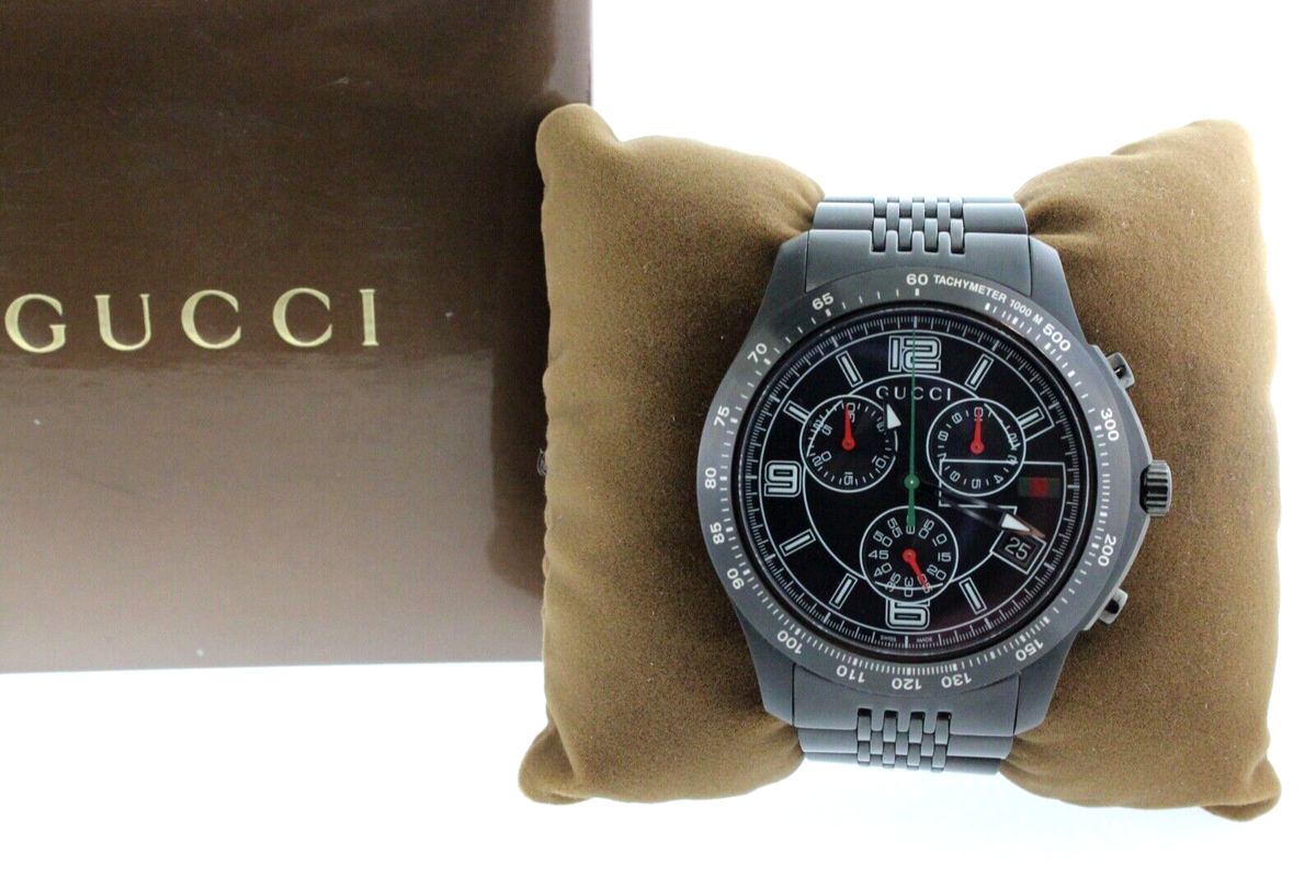 Gucci G-TIMELESS 126.2 Stainless Steel Black Dial Quartz Mens