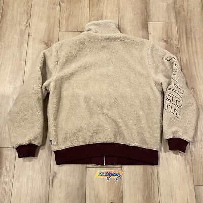 Size XL - Palace Sherpa Fleece Reversible Jacket Reverso Maroon