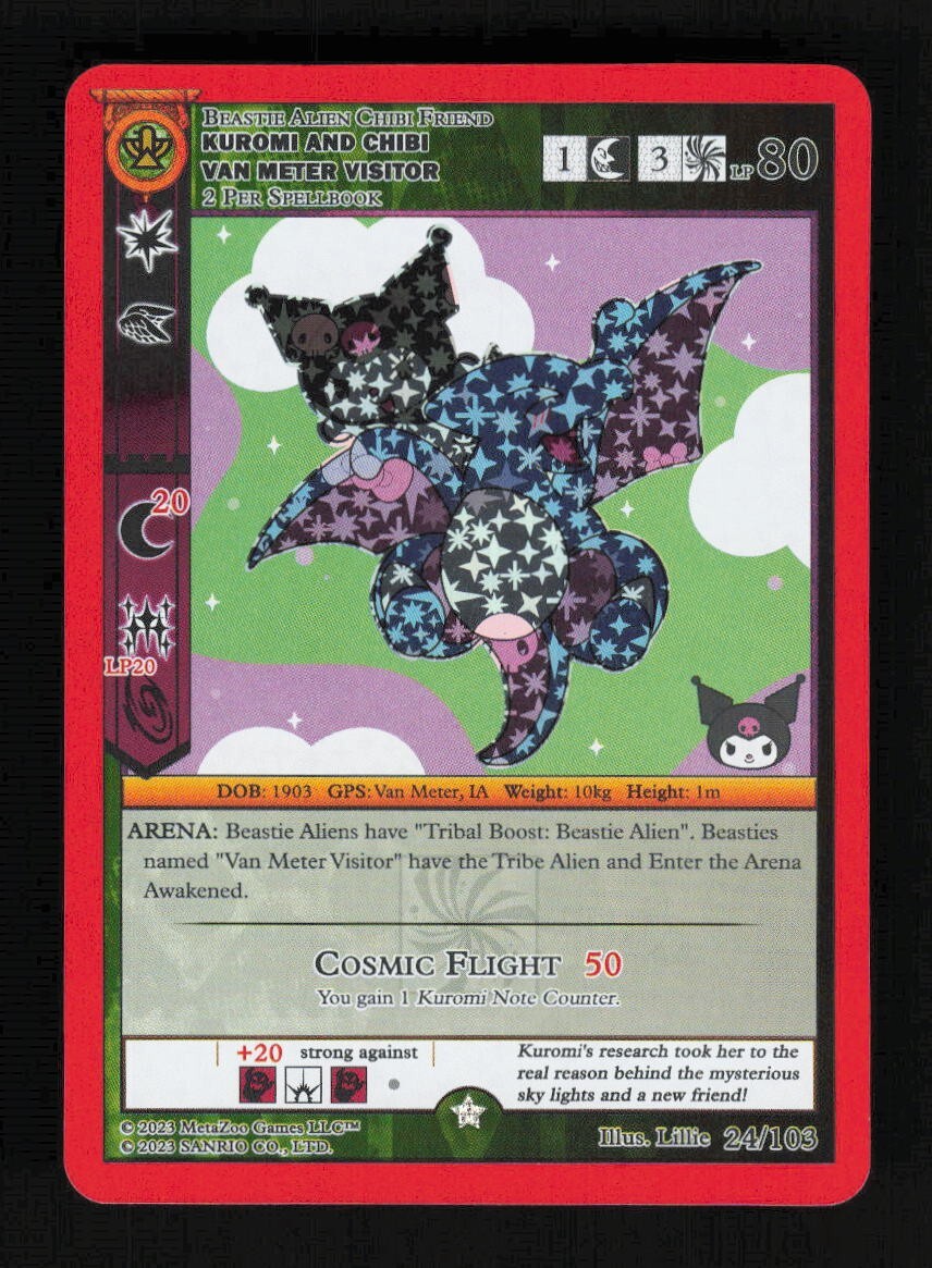 MetaZoo Kuromi's Cryptid Carnival - KUROMI & CHIBI VAN METER