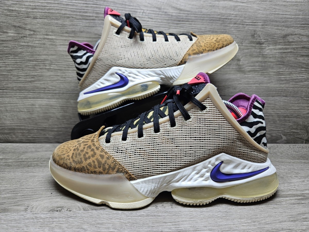 Nike Lebron 19 XIX Low Safari DM1058-200 Men's 10 Pre-loved NO BOX