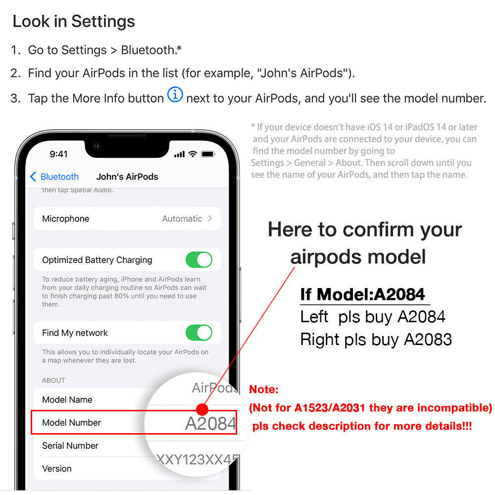 Genuine Apple A2083 AirPods Pro 1st Generation | White | Single