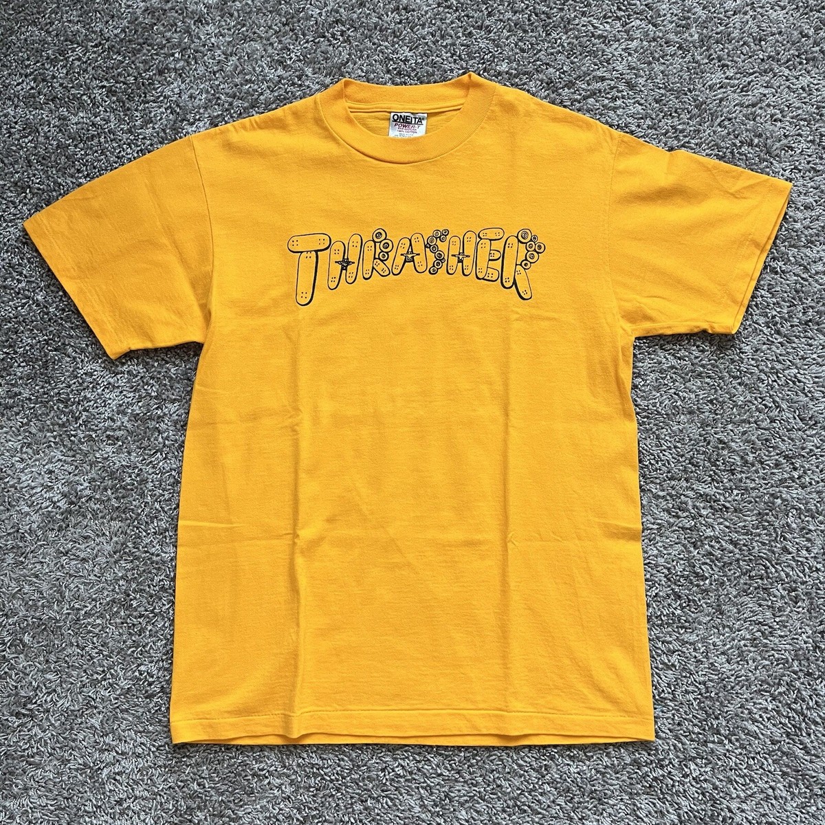 Vintage 90s Thrasher Skateboarding Mag Tee T Shirt OG Logo Medium