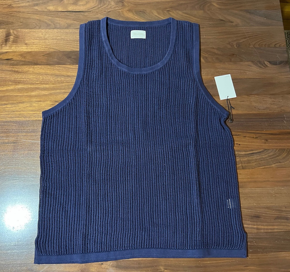 Aime Leon Dore ALD Mesh Knit Tank Top In Midnight Blue Men's Size