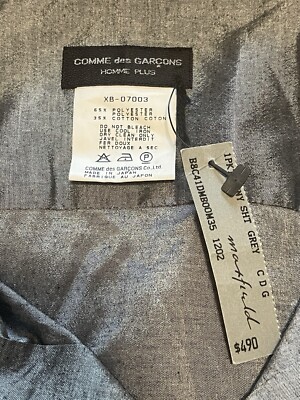 COMME des GARCONS Homme Plus Gray LS Button Up Made In Japan | eBay