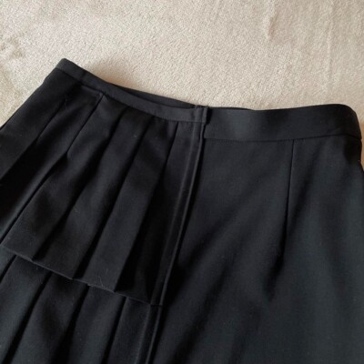 TRICOT Comme des Garcons Asymmetric Pleated Skirt M Wool Japan | eBay