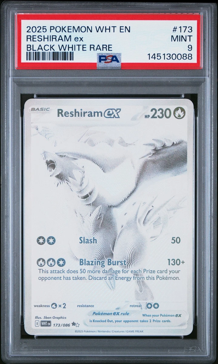 Reshiram Pokémon TCG Professional Sports Authenticator (PSA