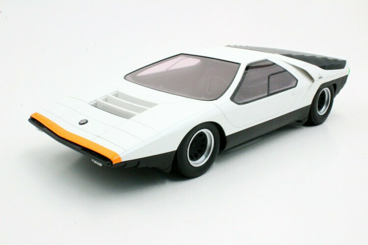 Top Marques 1968 ALFA ROMEO CARABO BERTONE WHITE 1/18 Scale LE100