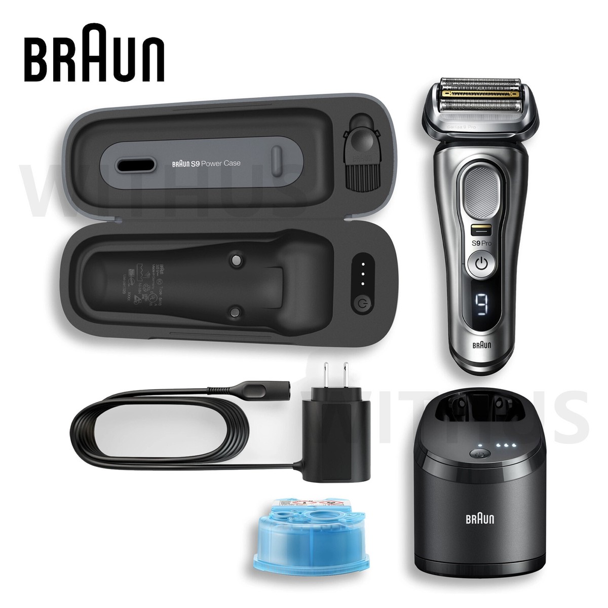 Braun Series 9 Pro 9477cc Electric Shaver with PowerCase Wet & Dry
