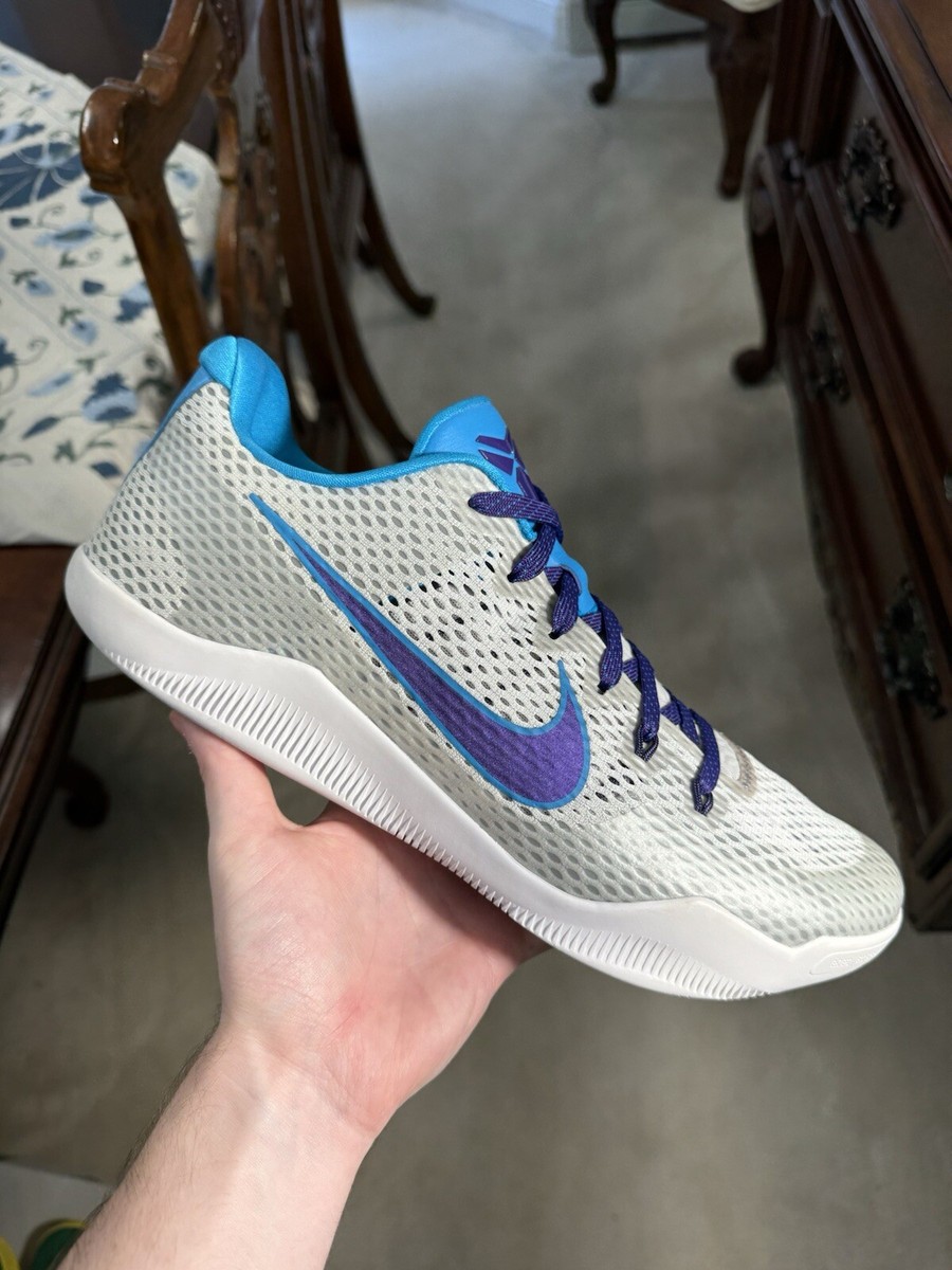 Nike Kobe 11 Draft Day Sz 13 White Blue Lagoon Court Purple 836183