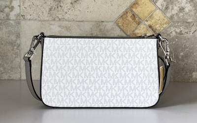 Michael Kors Jet Set Travel Medium Pouchette Crossbody Bag - Gray