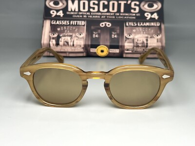 Brand New MOSCOT LEMTOS Sunglasses Blonde Amber 46-145 Authentic