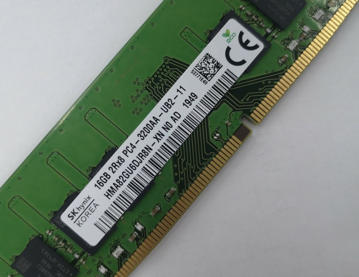 SK Hynix 16GB DDR4 3200 2Rx8 PC4-25600 HMA82GU6DJR8N-XN 288pin