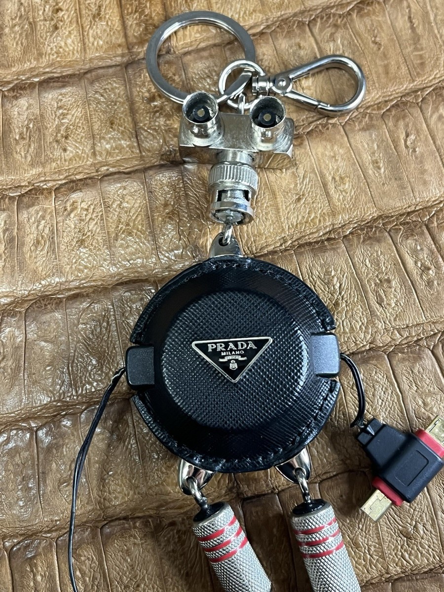 PRADA ROBOT KEYCHAIN BLACK BAG CHARM | eBay
