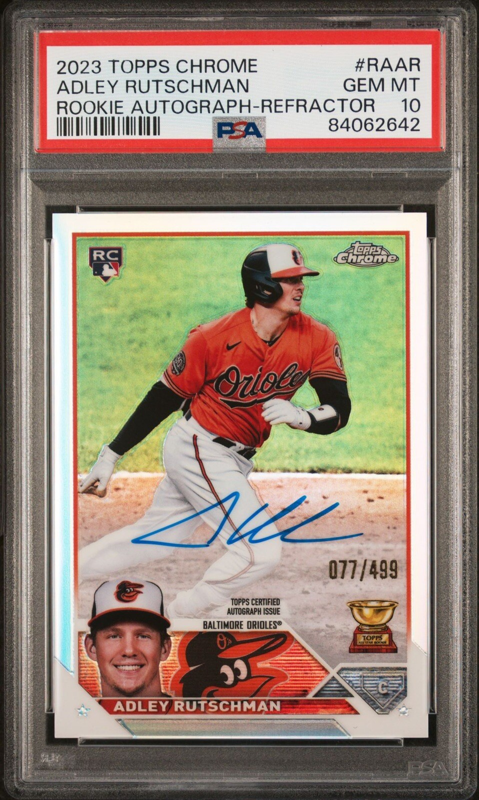 Adley Rutschman 2023 Topps Chrome #RA-AR Rookie Autographs