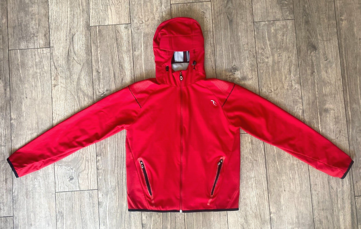 KJUS SoftShell Waterproof Jacket Red Men's size 50M lightweight