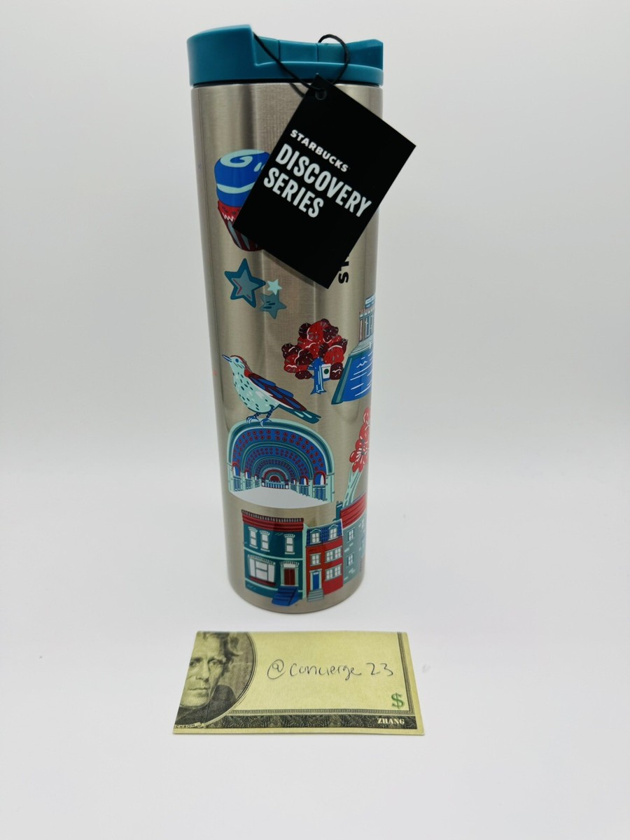 Starbucks Washington DC Silver Tumbler Travel Series Insulated