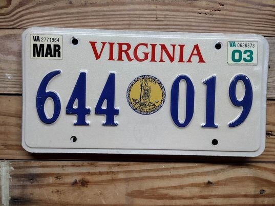 Virginia Specialty License Plate 