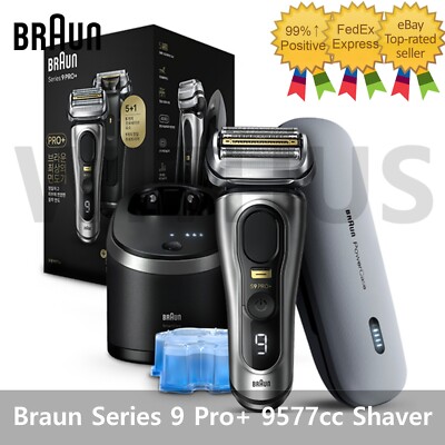 Braun Series 9 Pro+ 9577cc Electric Shaver with PowerCase Wet