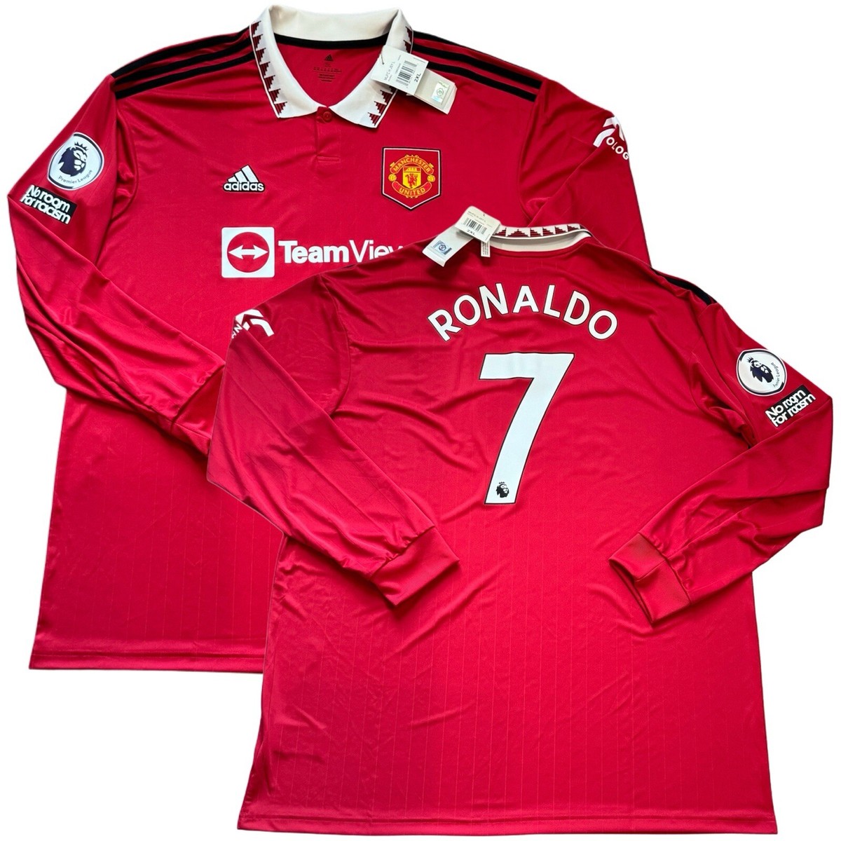 2022/23 Manchester United Home Jersey #7 Ronaldo 2XL Adidas Long
