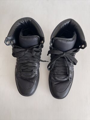 GUCCI Mens Hudson Quilted High Top Sneakers 322762- Black - 10.5