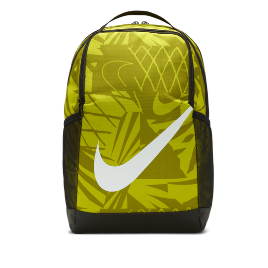 Nike Brasilia Boy's (Kids) Black/Bright Cactus/White 18L Backpack