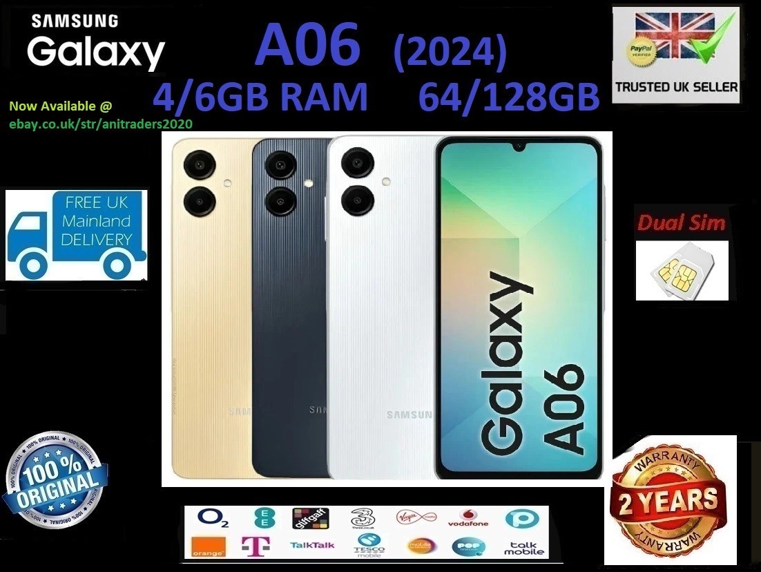 Samsung Galaxy A06 64GB 128GB 4GB 6GB 2024 Dual-Sim Unlocked | eBay