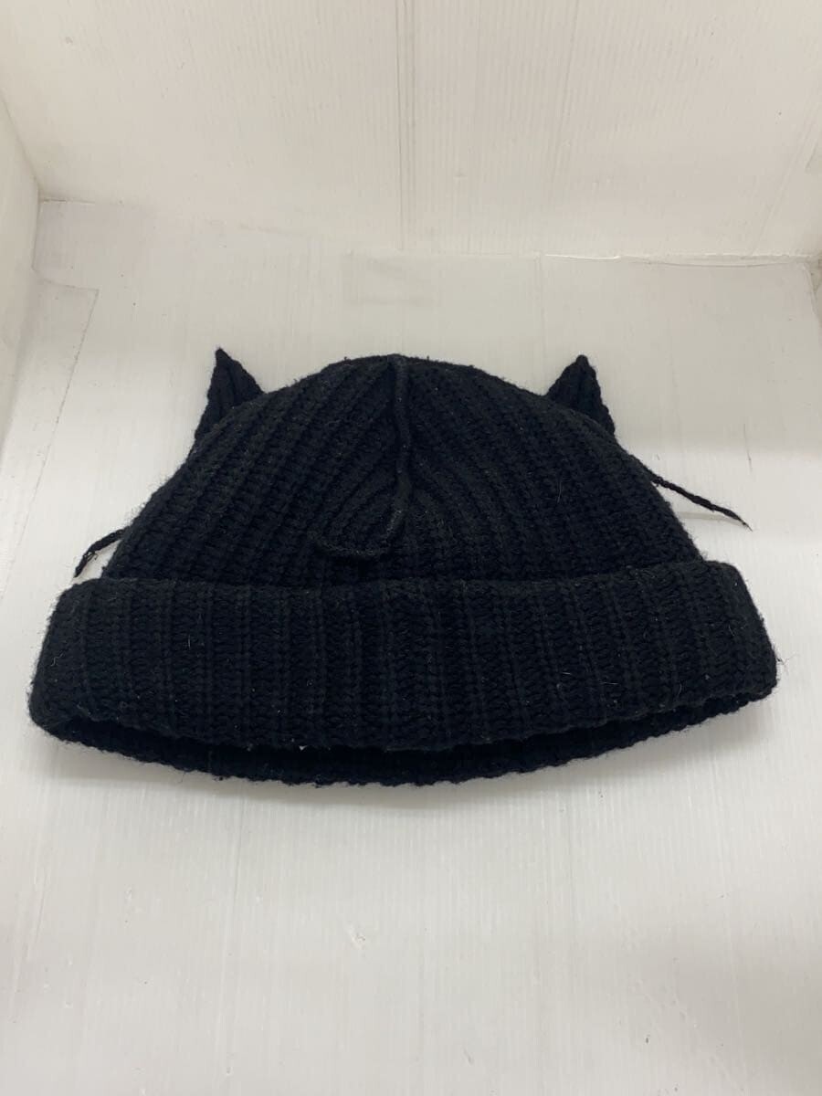 CHARLES JEFFREY LOVERBOY CHUNKY EARS BEANIE KNIT CAP FREE WOOL BLK