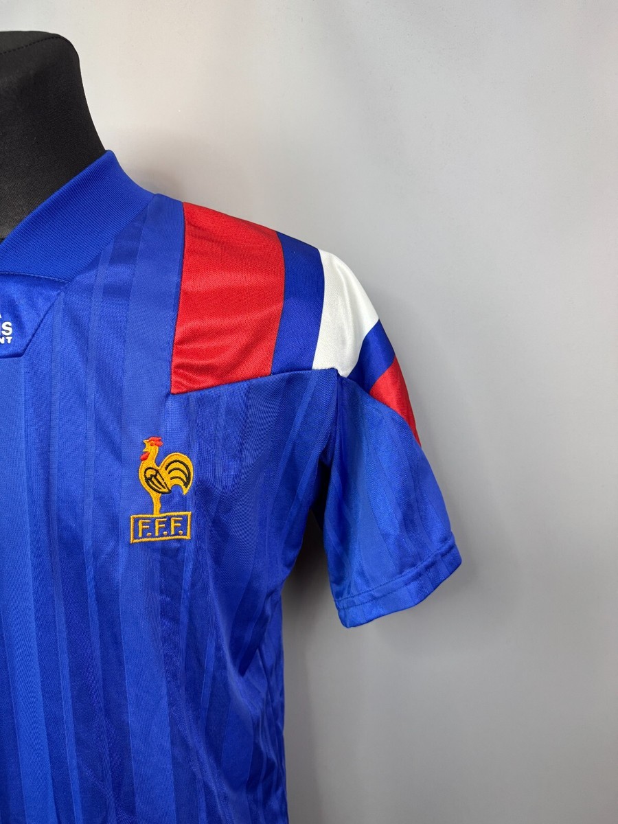 FRANCE 1992 1993 HOME SHIRT FOOTBALL SOCCER JERSEY ADIDAS MENS